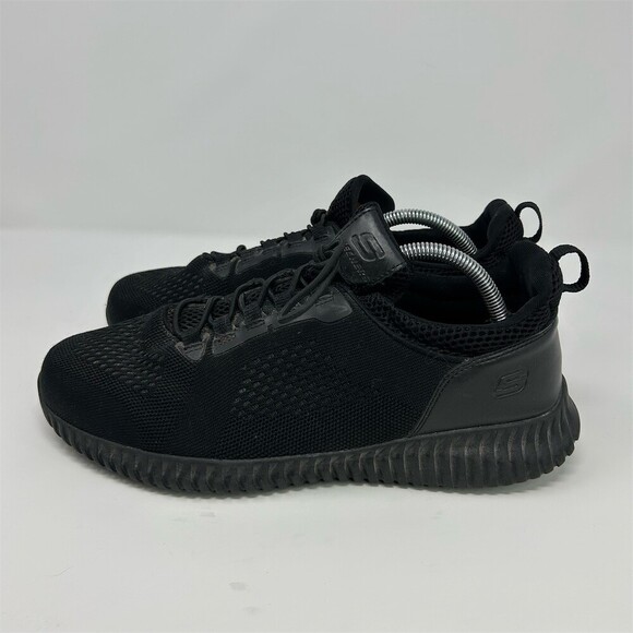 Men Skechers Work Cessnock SR Men\'s Slip Resistant Work Shoes Black Sneaker Size 9.5